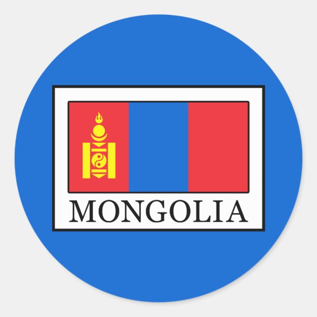 Sticker Rond Mongolie (Devant)