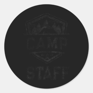 Sticker Rond Moniteur de personnel de camp de vacances Infirmiè