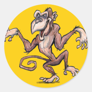 Sticker Rond Monkey