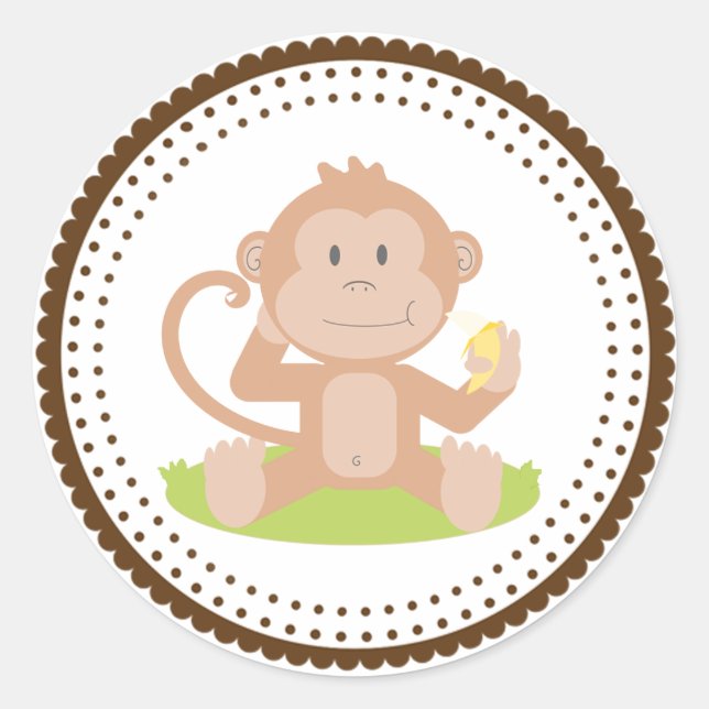 Sticker Rond Monkey (Devant)