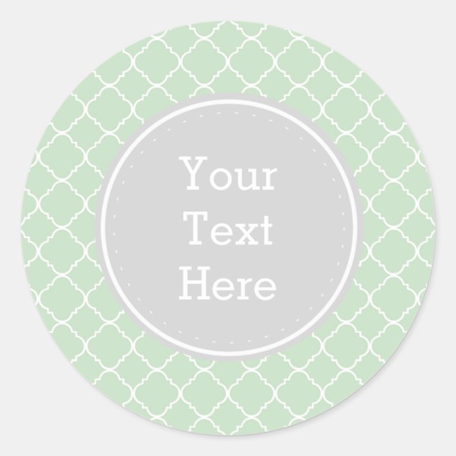 Sticker Rond Monnaie et Quatrefoil blanc (Devant)