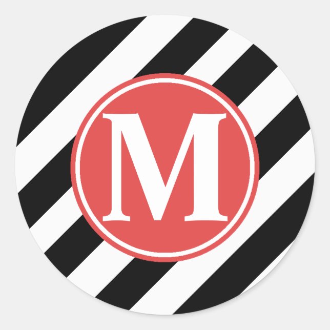 STICKER ROND MONOGRAM BUSINESS STICKER/SEAL (Devant)
