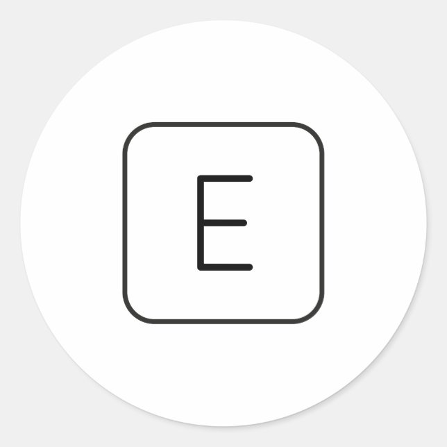 Sticker Rond Monogram de Styled | White & Black (Devant)