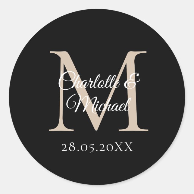 Sticker Rond Monogramme (Devant)