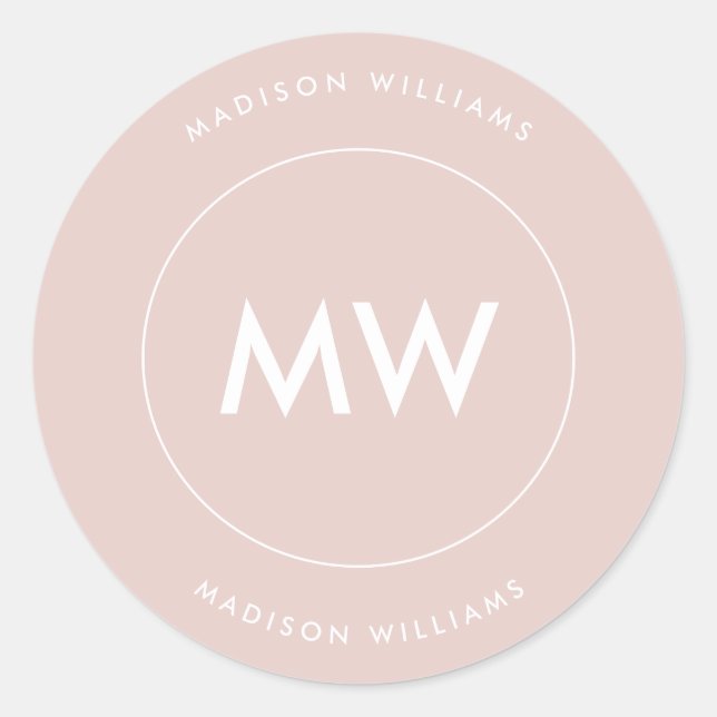 Sticker rond Monogramme Classic (Devant)