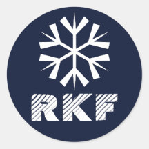 Monogramme de flocon de neige Sitckers de Noël