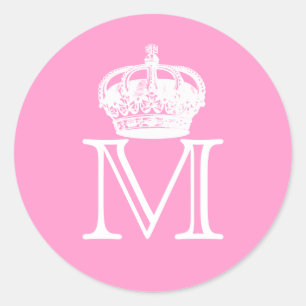 Sticker Rond Monogramme de la Couronne