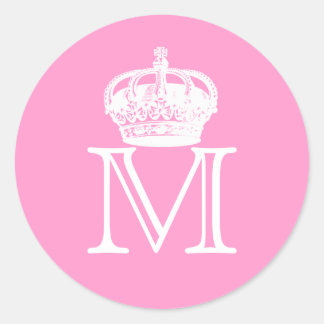 Sticker Rond Monogramme de la Couronne
