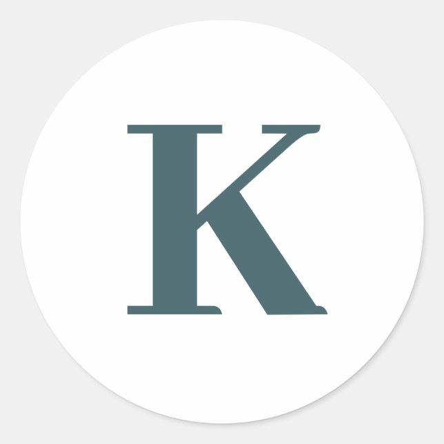 Sticker Rond Monogramme de la lettre k (Devant)