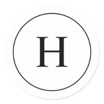Monogramme Élégant Classique Noir et Blanc Personn