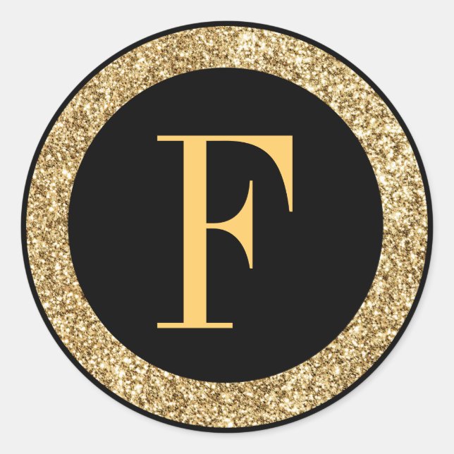 Sticker Rond Monogramme F or (Devant)