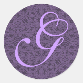 Sticker Rond Monogramme G personnalisable