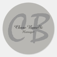 Monogramme gris classique professionnel