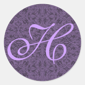 Sticker Rond Monogramme H personnalisable