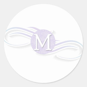 Sticker Rond Monogramme M