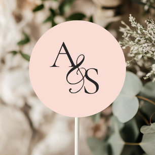 Sticker Rond Monogramme, Mariage