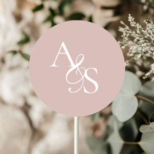 Sticker Rond Monogramme, Mariage