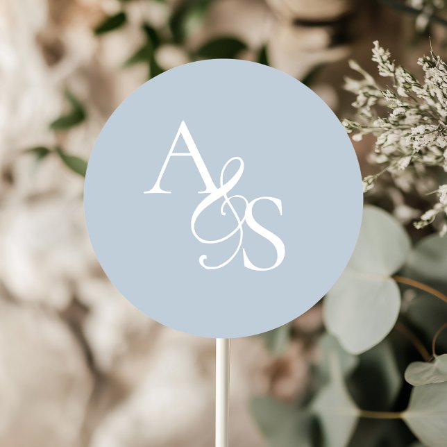 Sticker Rond Monogramme, Mariage (Personalized, Elegant, Classic, Monogram, Wedding Sticker.)