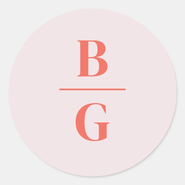 Sticker Rond Monogramme Mariage de Belmont (Devant)