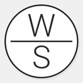 Sticker Rond Monogramme moderne de deux initiales