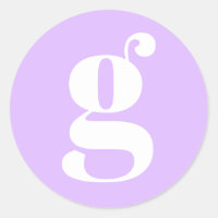 Monogramme Moderne Lettre Initiale Lavande Pastel