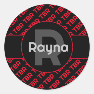 Sticker Rond Monogramme ne se terminant jamais TBR