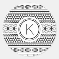 Monogramme Noir Blanc Sud-Ouest Motif tribal