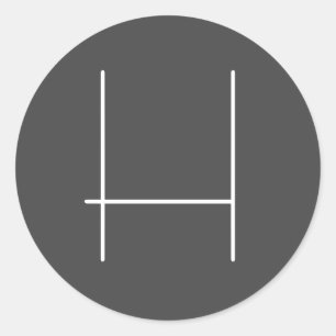 Sticker Rond Monogramme Nom propre Initiale moderne minimaliste