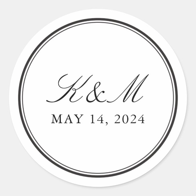 Sticker Rond Monogramme officiel (Devant)