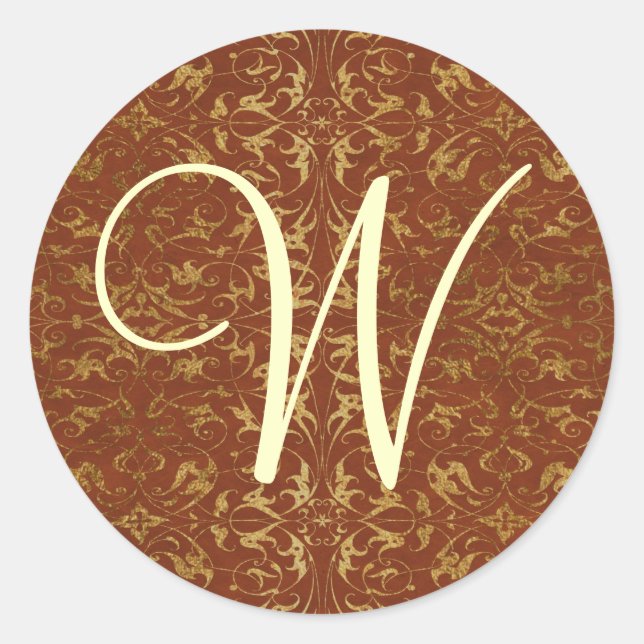 Sticker Rond Monogramme personnalisable (Devant)