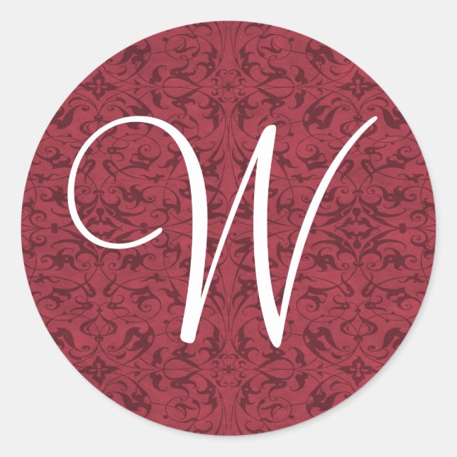 Sticker Rond Monogramme personnalisable (Devant)