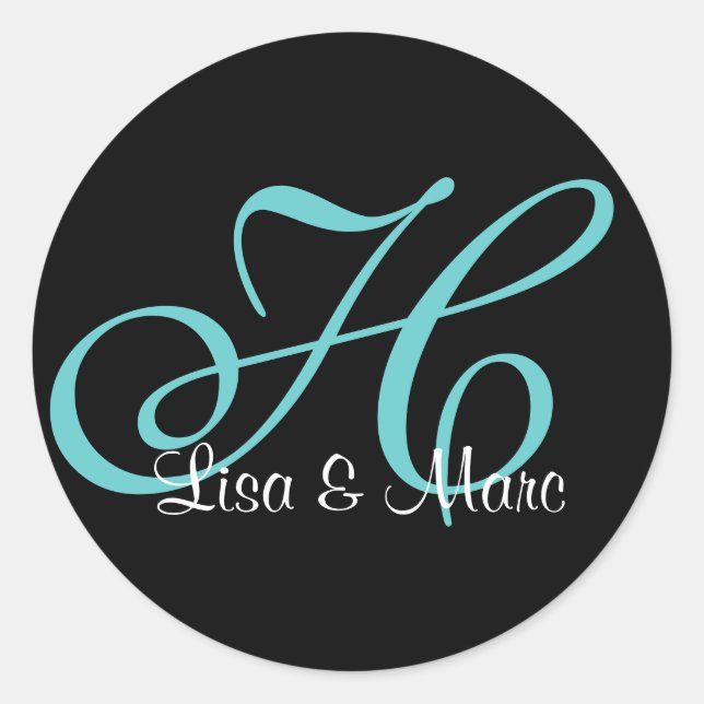 Sticker Rond Monogramme personnalisable (Devant)
