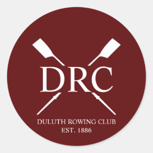 Sticker Rond Monogramme personnalisé du club d'aviron