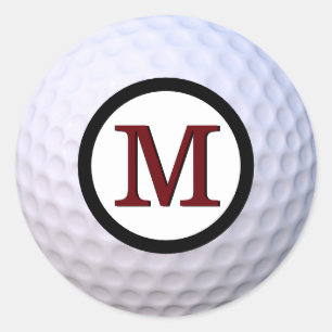 Sticker Rond Monogramme personnalisé Gratuit Ball Golf