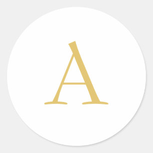 Sticker Rond Monogramme Professionnel Personnalisé Couleur Or