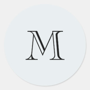 Sticker Rond Monogramme simple