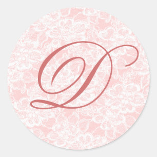 Sticker Rond Monogramme sur collants en dentelle