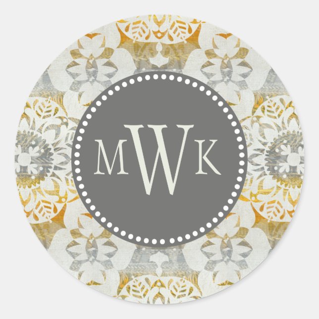 Sticker Rond Monogramme | Tapestry Rosette II (Devant)