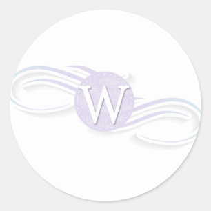 Sticker Rond Monogramme W