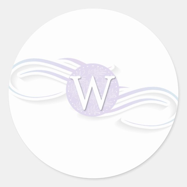 Sticker Rond Monogramme W (Devant)