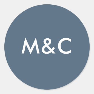 Sticker Rond Monostickers mariage bleu foncé