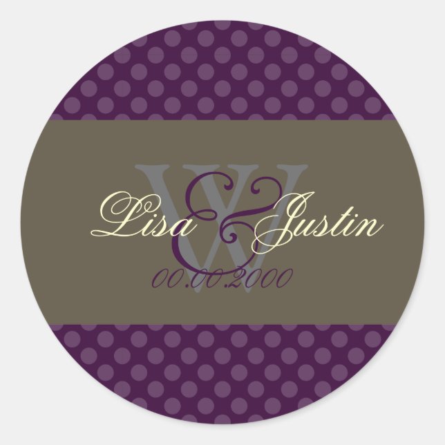 Sticker Rond Monostickers Pois Merlot (Devant)