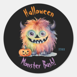 Sticker Rond Monster Bash Halloween