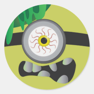 Sticker Rond Monster Eye