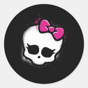 Sticker Rond Monster High Graffiti Skull