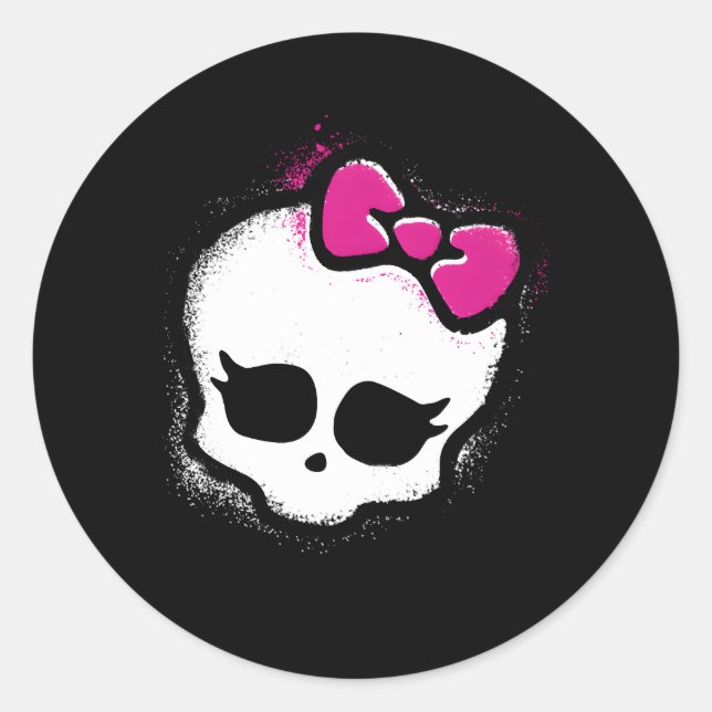 Sticker Rond Monster High Graffiti Skull (Devant)