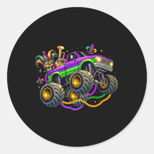 Sticker Rond Monster Truck Mardi Gras Costume Ados Garçons M