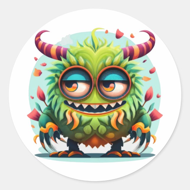 Sticker Rond Monstre Céleste (Devant)