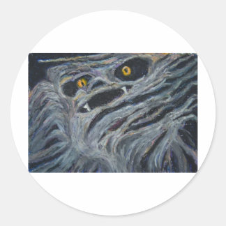 Sticker Rond Monstre dans le bois