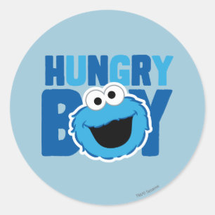 Sticker Rond Monstre des Cookies affamé